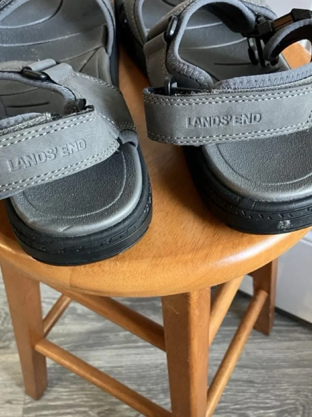 Men's Grey Adjustable Strap Sandals